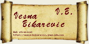 Vesna Bikarević vizit kartica